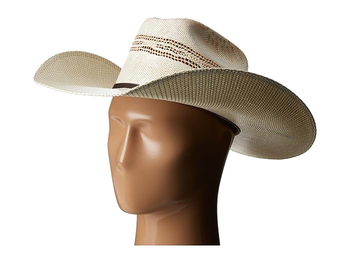 M&F Western Twister Bangora Straw Cattleman Cowboy Hat - Tan