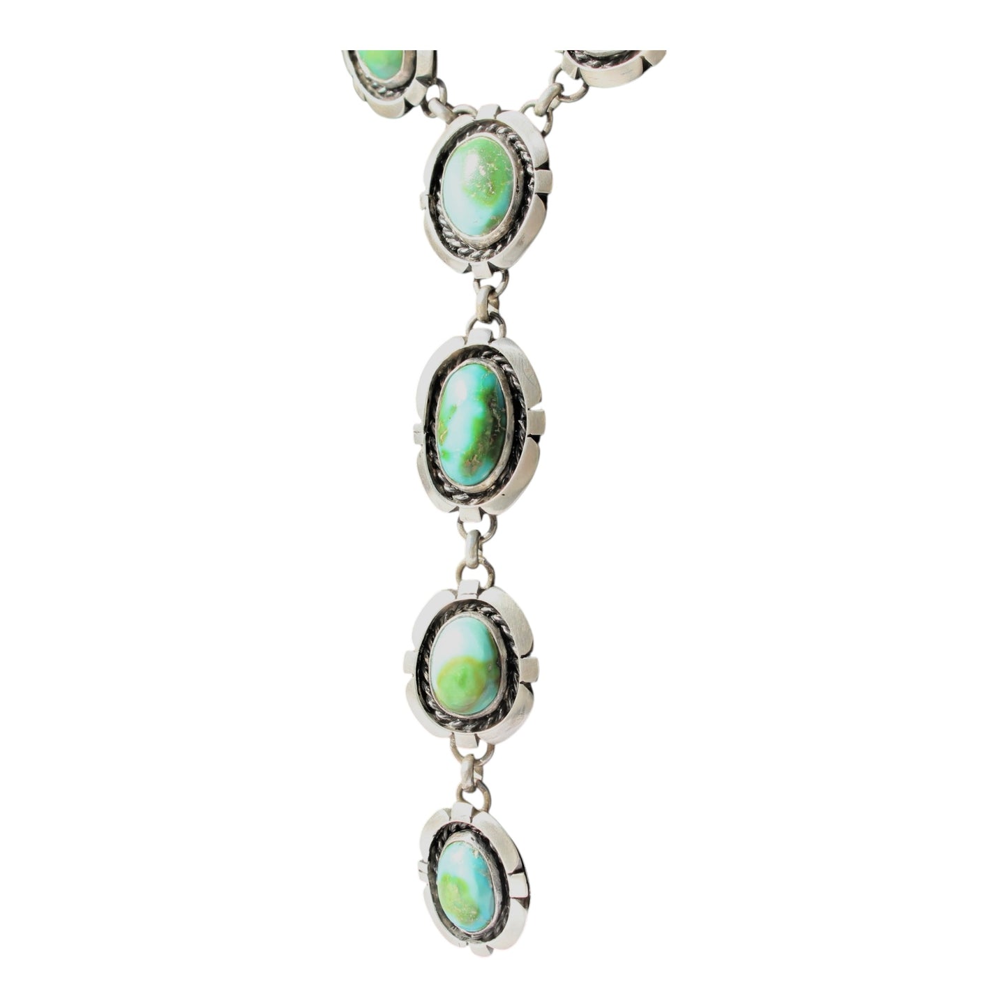 Handmade Lariat Necklace with Sonoran Gold Turquoise