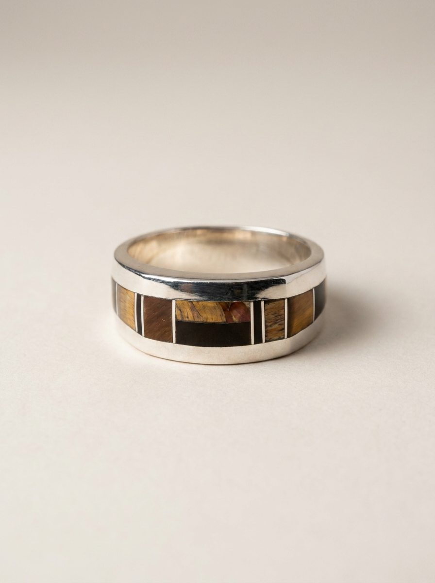 supersmith Native Earth Sterling Tigers Eye Ring