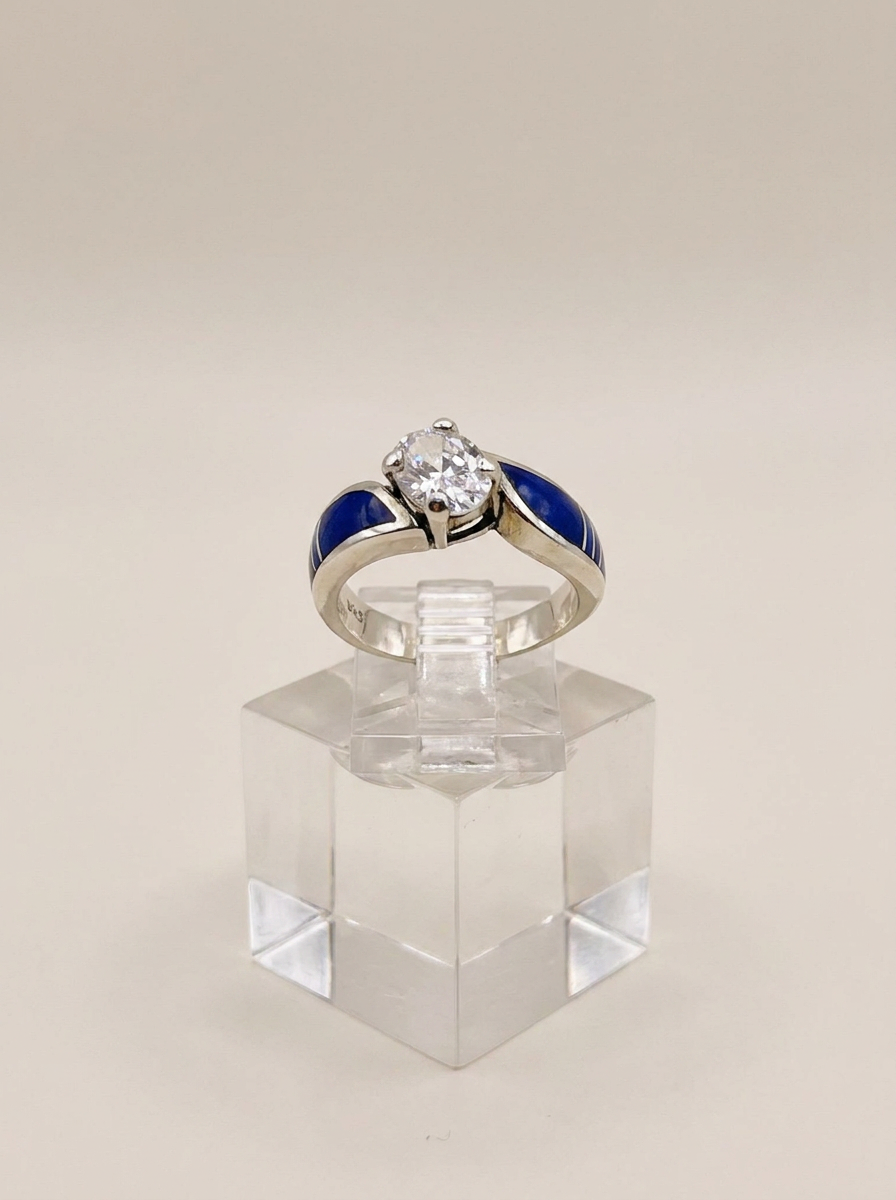 Supersmith navajo Handmade Sterling and Lapis Ring