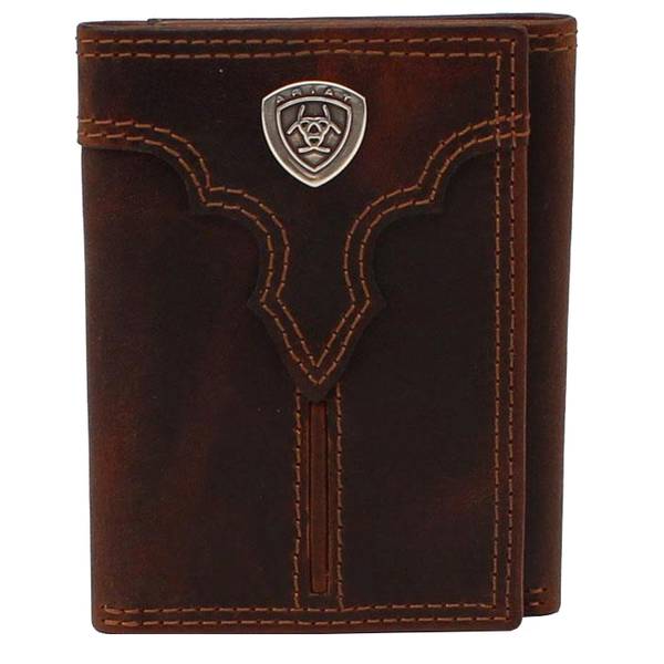 Ariat Trifold Boot Stitch Shield Wallet