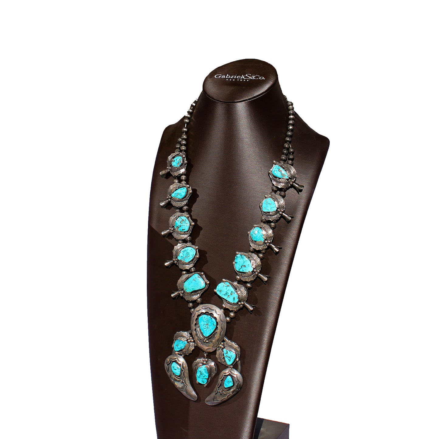 1950’s Navajo Squash Blossom – Kingman Turquoise & Sterling Silver