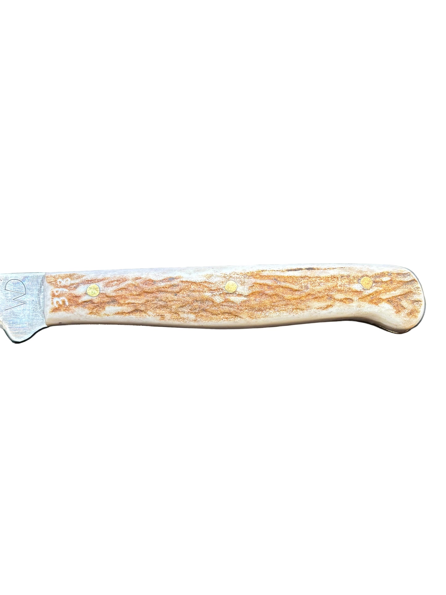 Knife with a wooden handle on a dark surface