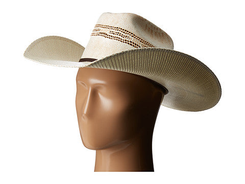M&F Western Twister Bangora Straw Cattleman Cowboy Hat - Tan