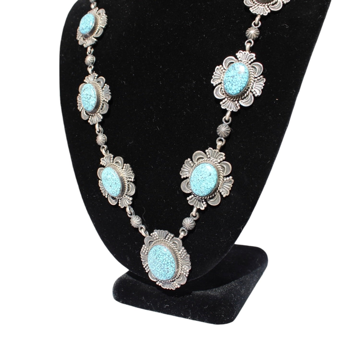 Handmade Kingma Turquoise Necklace & Earrings Set