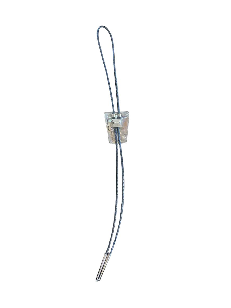 Metallic probe with a cable on a white background