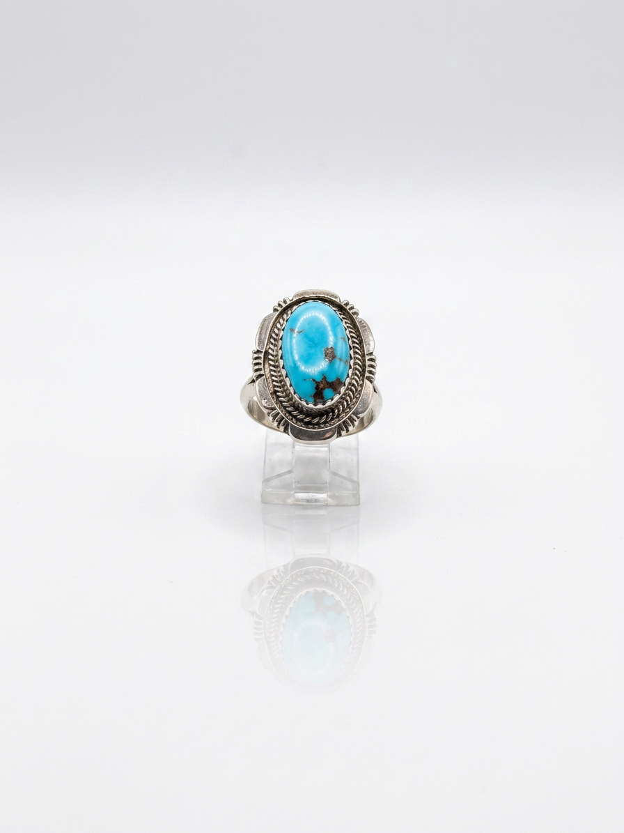 Golden Hills Turquoise Ring – Sterling Silver