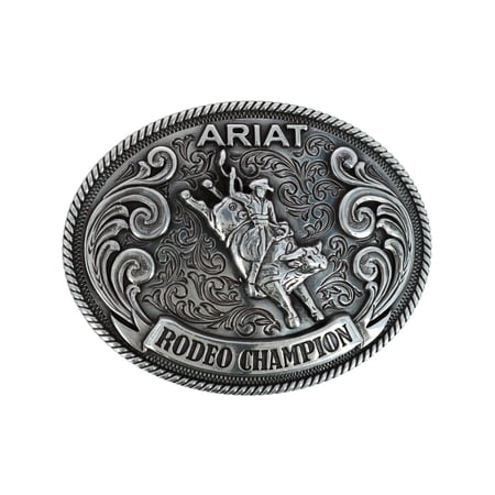 Ariat Oval Rope Edge Bull Rider Belt Buckle