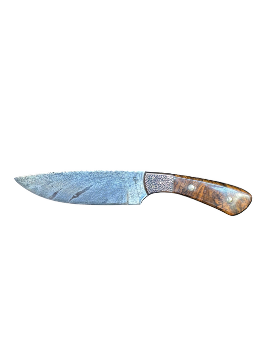 Decorative knife with a wooden handle on a white background