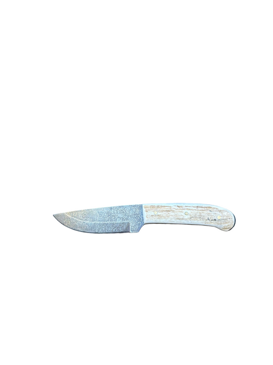 Knife with a wooden handle on a white background