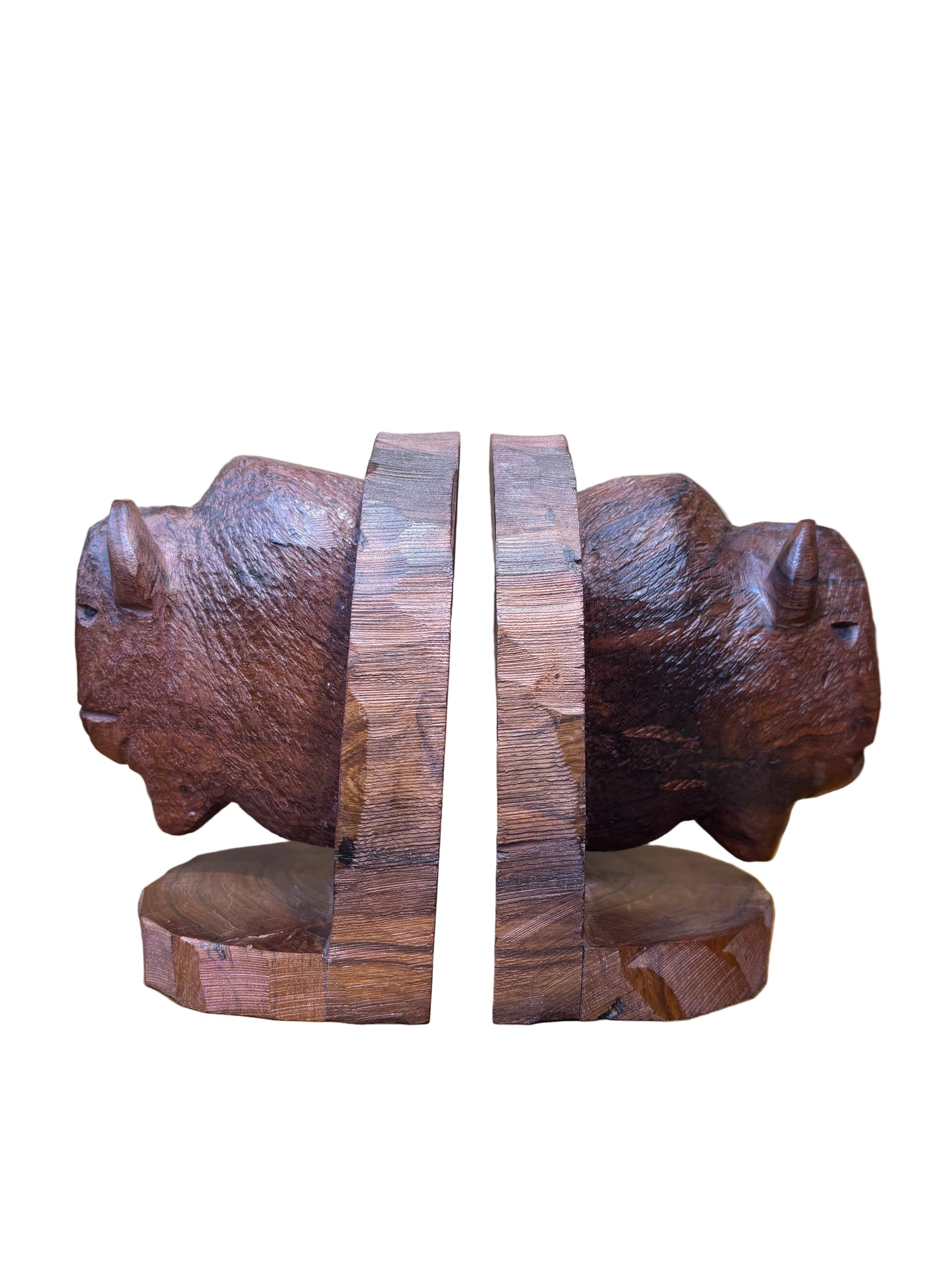 Wooden wall art piece with a bear design on a wooden panel background