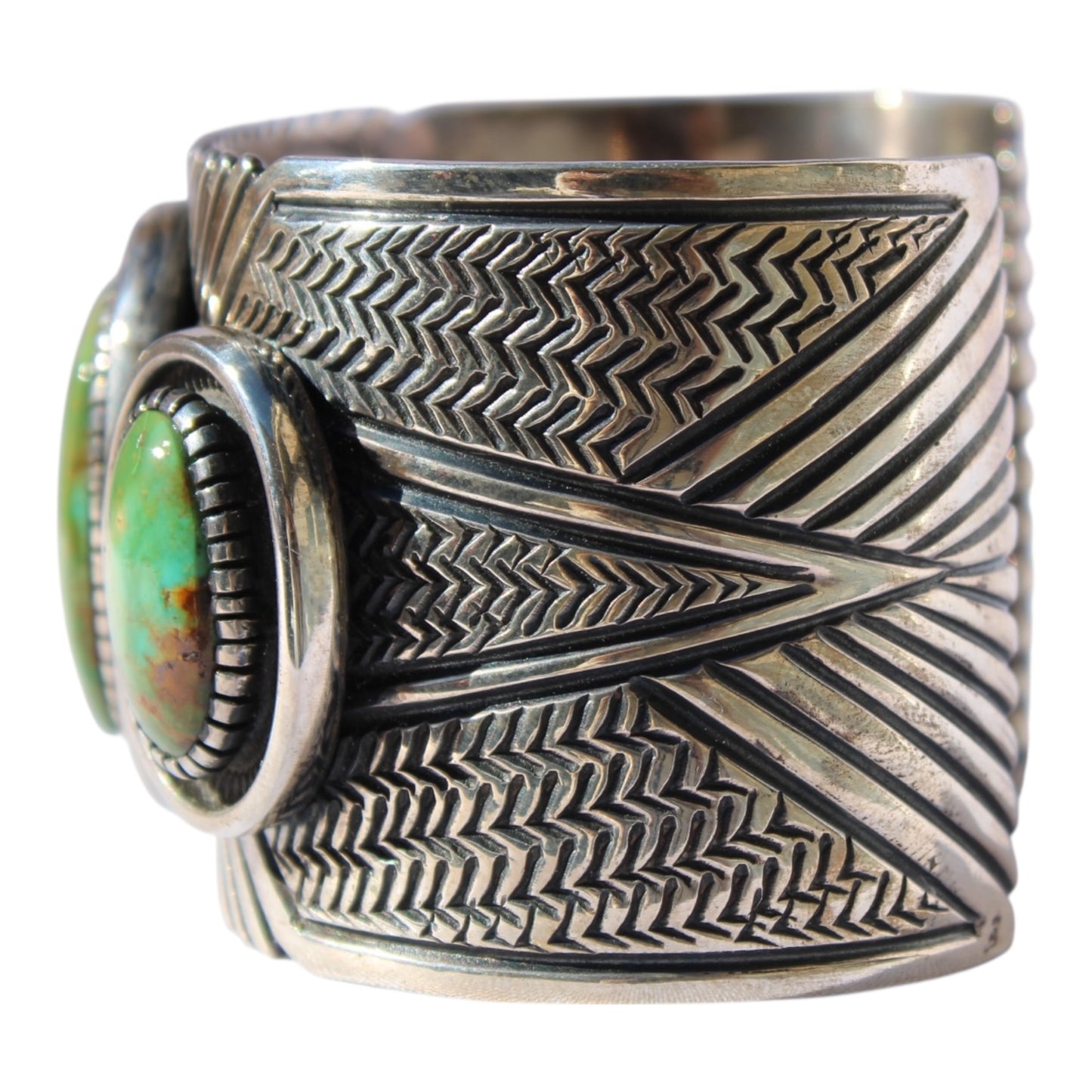 Emerald Valley Turquoise 3-Stone Cuff Bracelet – Sterling Silver