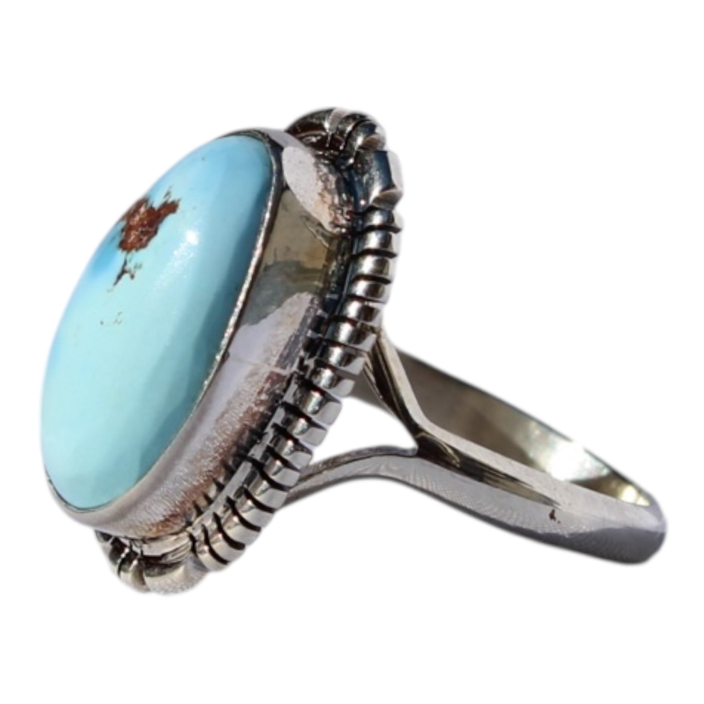 Handmade Golden Hills Turquoise Ring Size 9