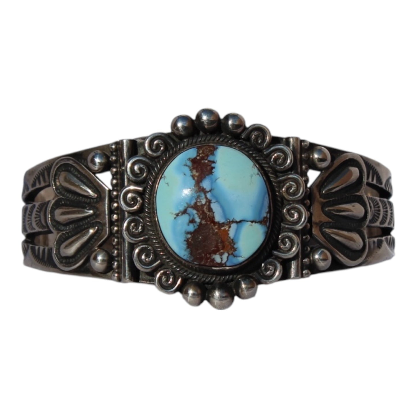 Golden Hills Turquoise Cuff Bracelet – Sterling Silver