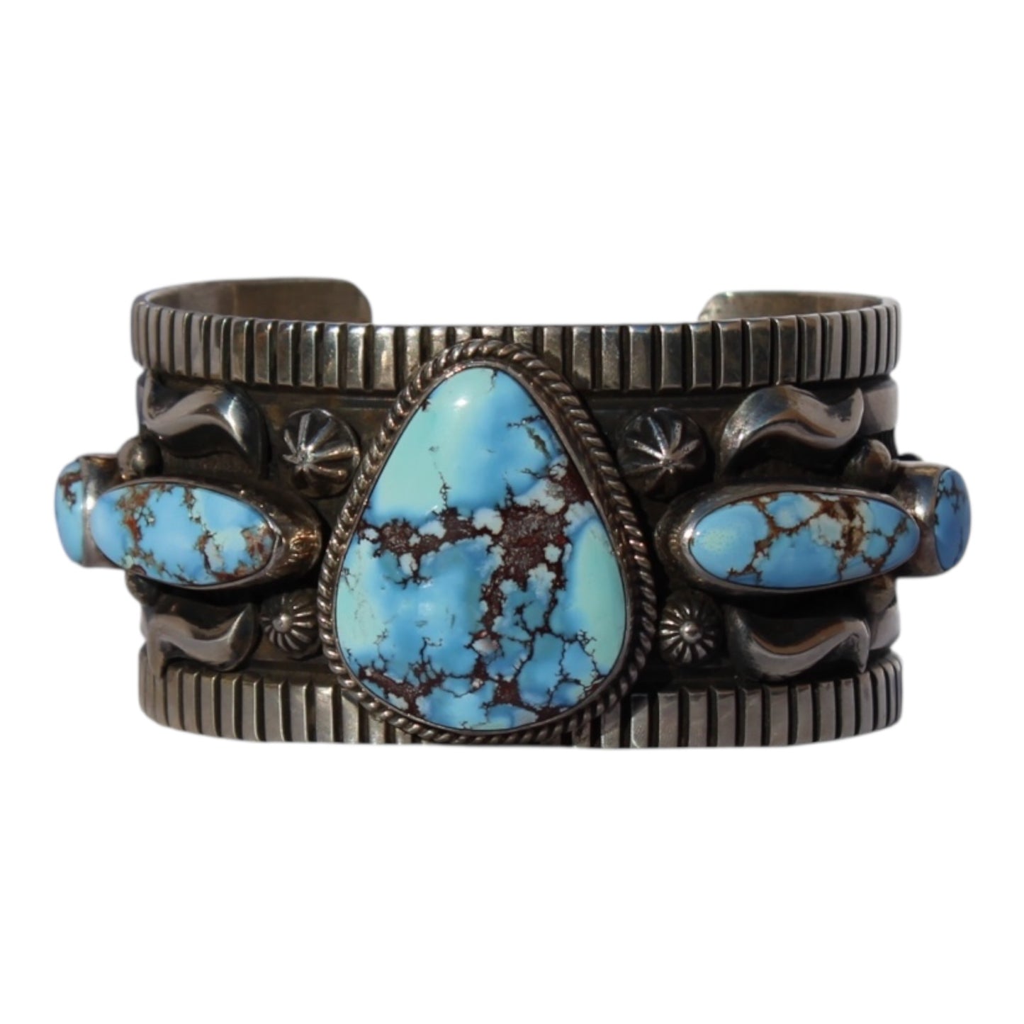 Golden Hills Turquoise Multi-Stone Cuff Bracelet – Sterling Silver