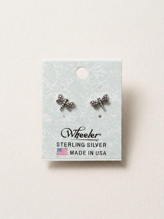 Wheeler Sterling Dragonfly Stud Earrings