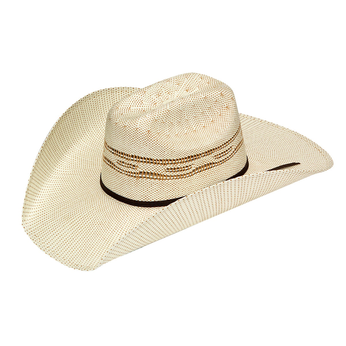 M&F Western Twister Bangora Straw Cattleman Cowboy Hat - Tan