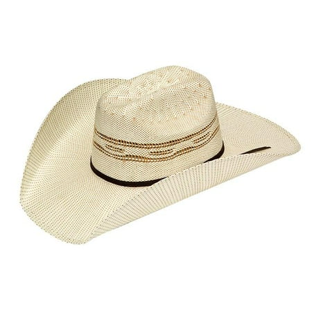 M&F Western Twister Bangora Straw Cattleman Cowboy Hat - Tan