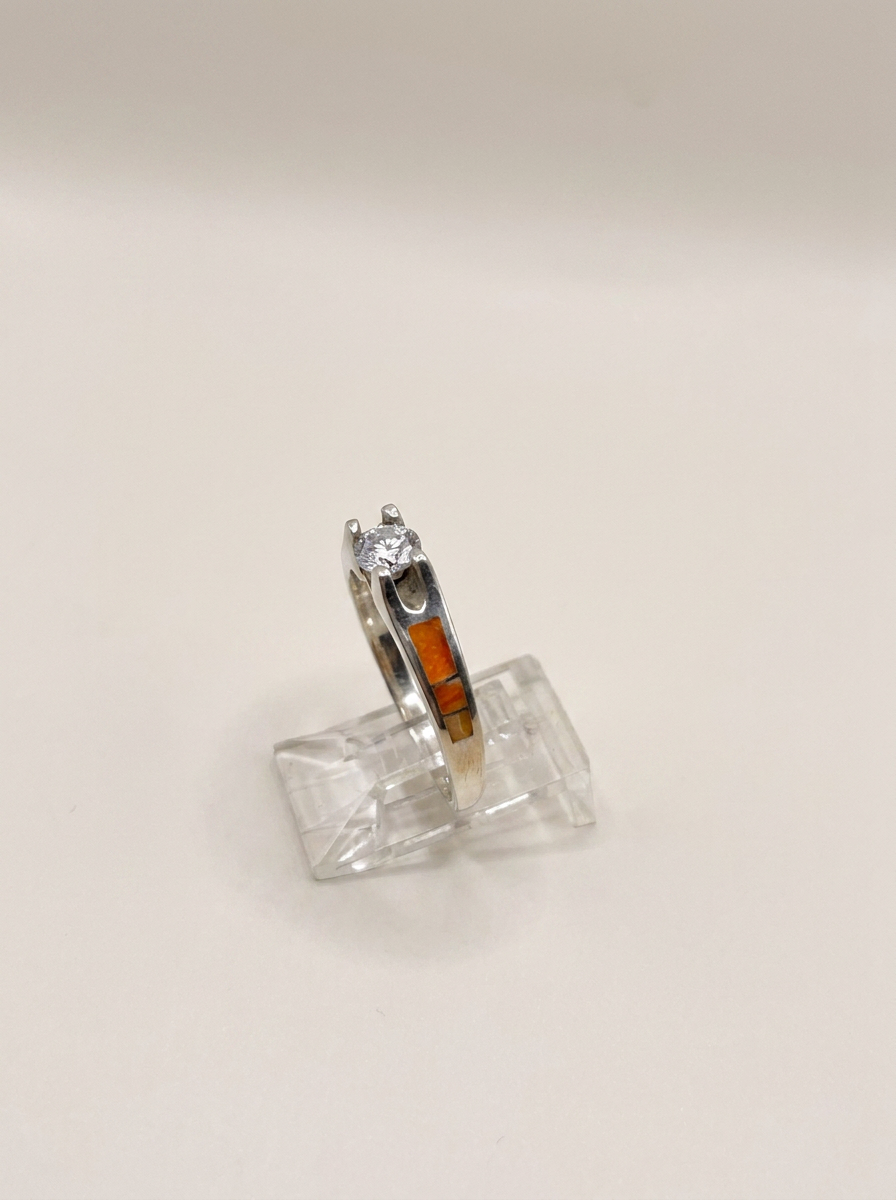 Supersmith navajo Made Sterling& Spiney Oyster Shell Ring