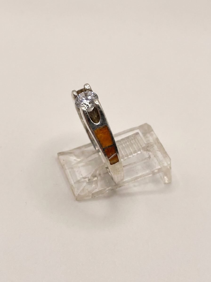 Supersmith navajo Made Sterling& Spiney Oyster Shell Ring