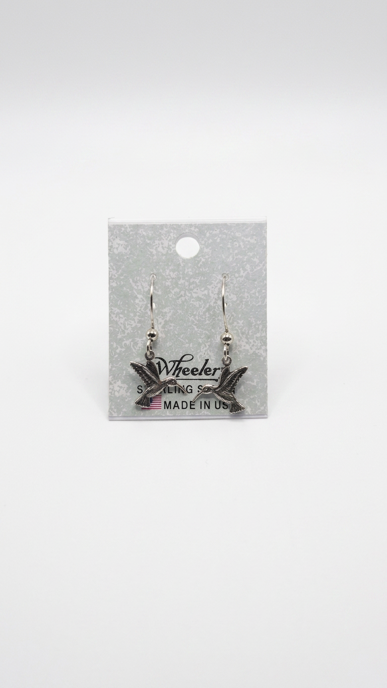 Wheeler Sterling Hummingbird Dangle Earrings