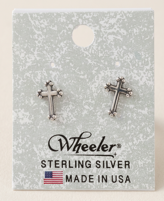 Wheeler Sterling Cross Post Earring