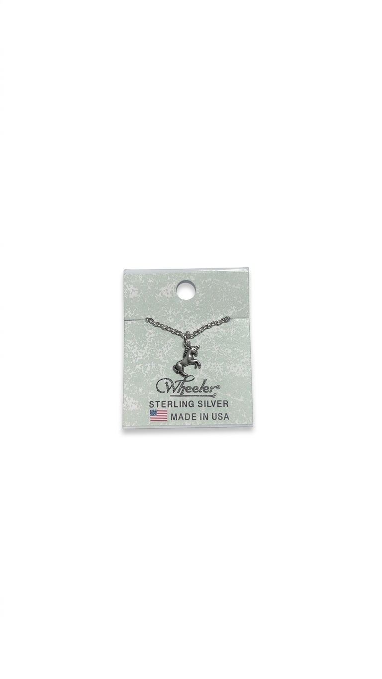 Wheeler Sterling Unicorn Pendant Necklace