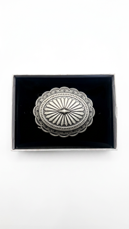 Blazin Roxx Diamond Concho Embellished Western Oval Belt Buckle