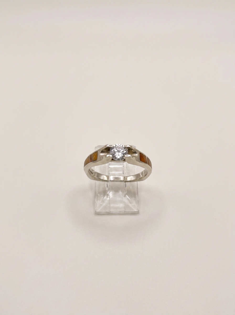 Supersmith navajo Made Sterling& Spiney Oyster Shell Ring