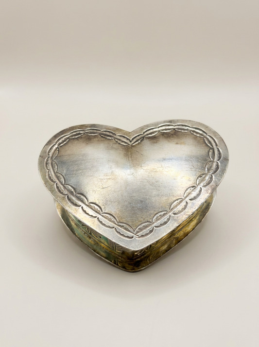 J. Alexandra Silver J. Alexandra Heart Box Engraved Trim — ''j.