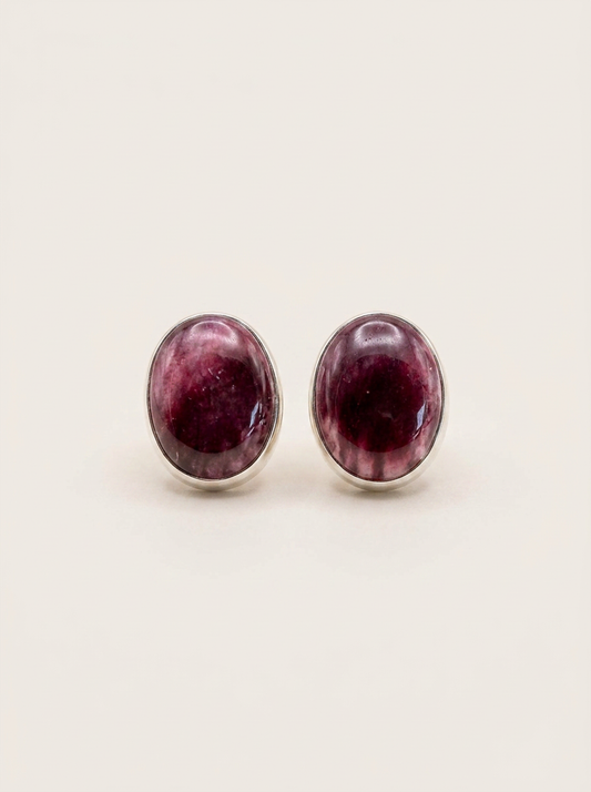 Petrie Bird Navajo Handmade Sterling Sugilite Stud
