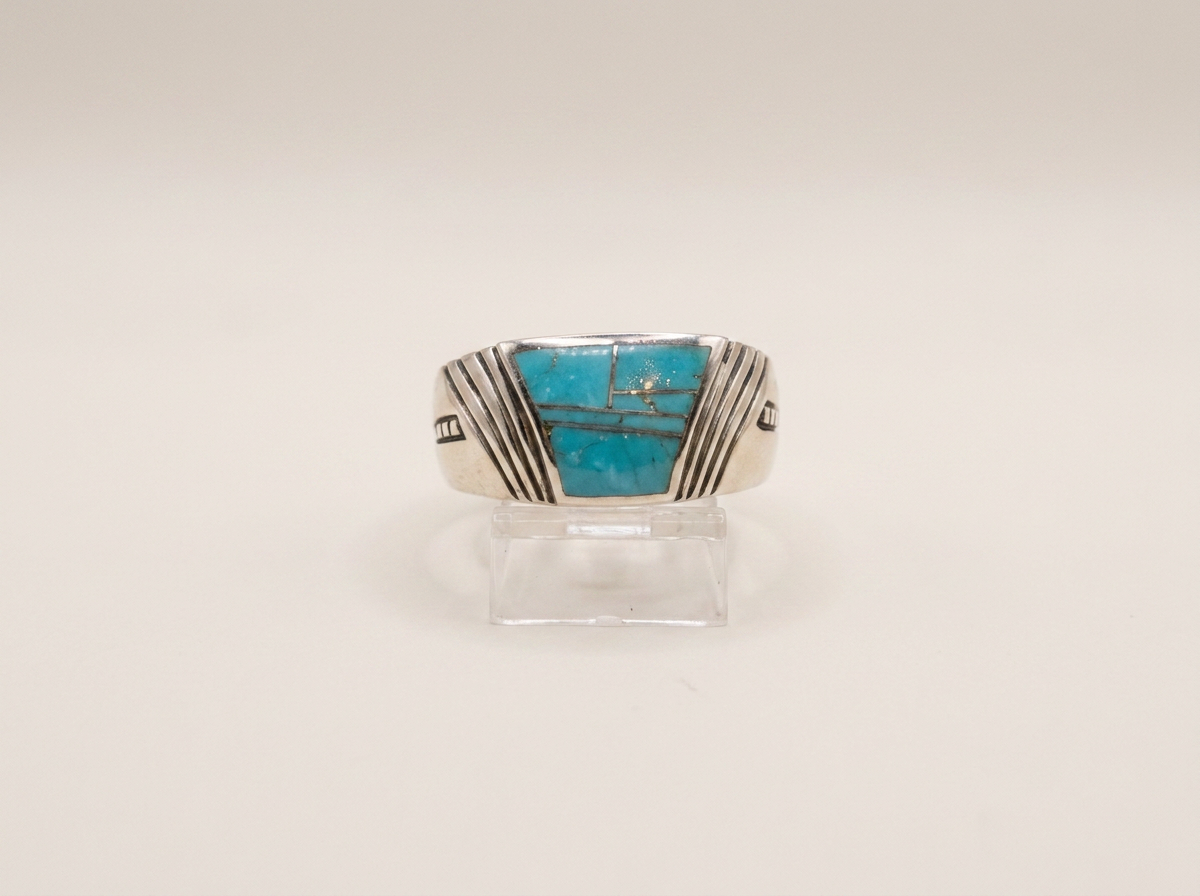 native Made Turquoise Sterling Ring