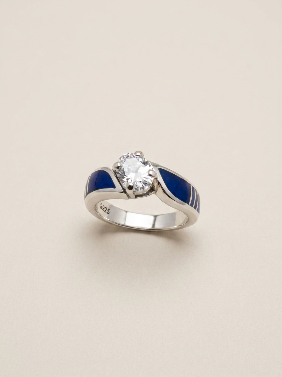 Supersmith navajo Handmade Sterling and Lapis Ring