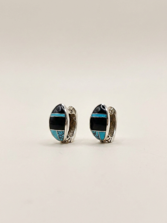 Supersmiths Sterling Inlaid Shadow Peak Earrings