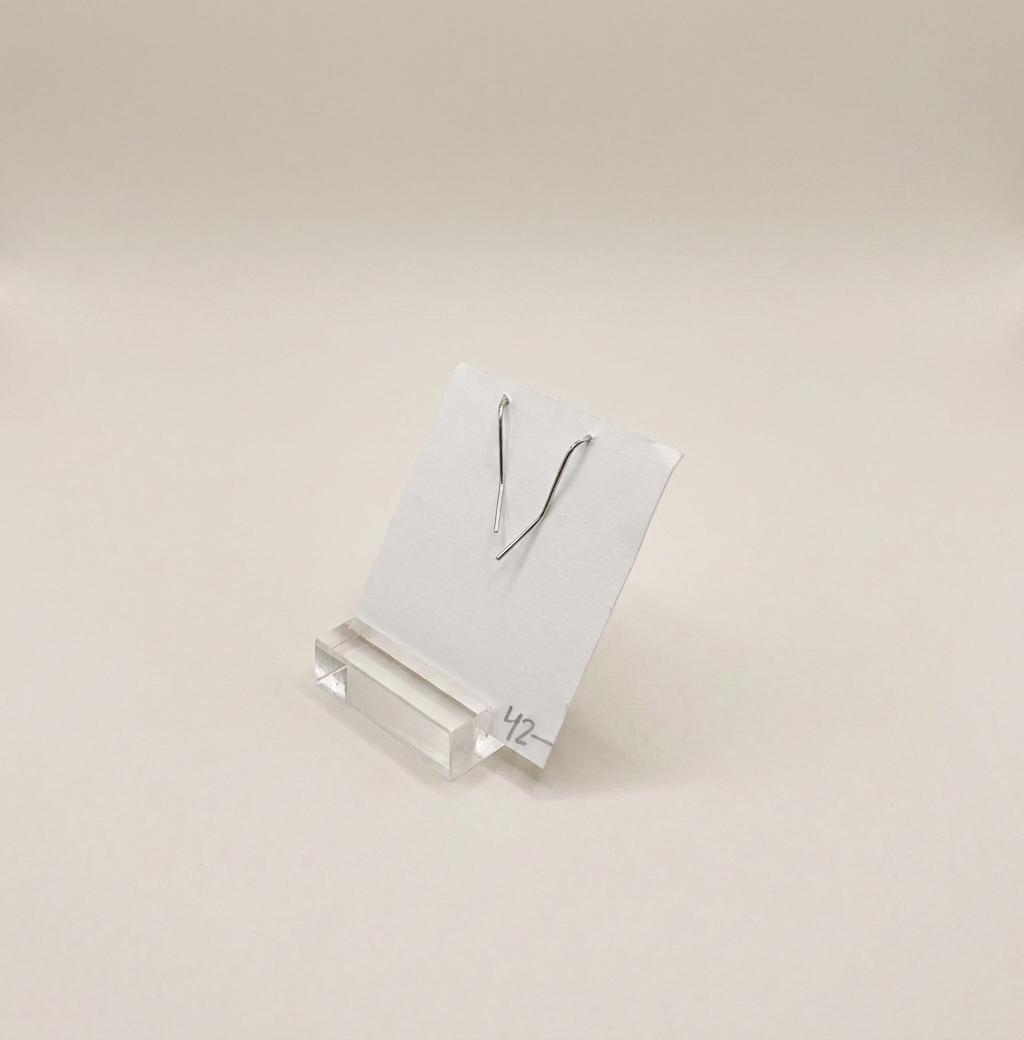 Navajo Handmade Sterling Cross Dangle Earrings —