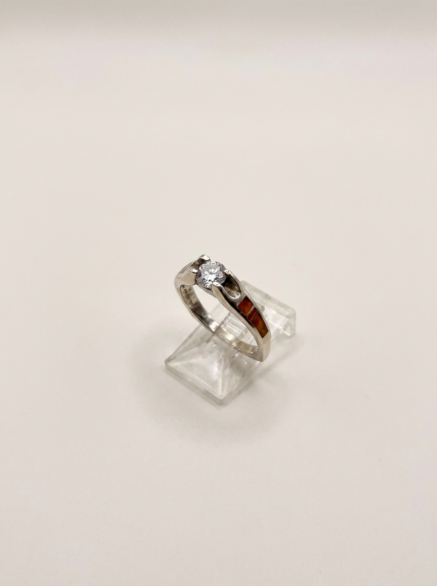 Supersmith navajo Made Sterling& Spiney Oyster Shell Ring