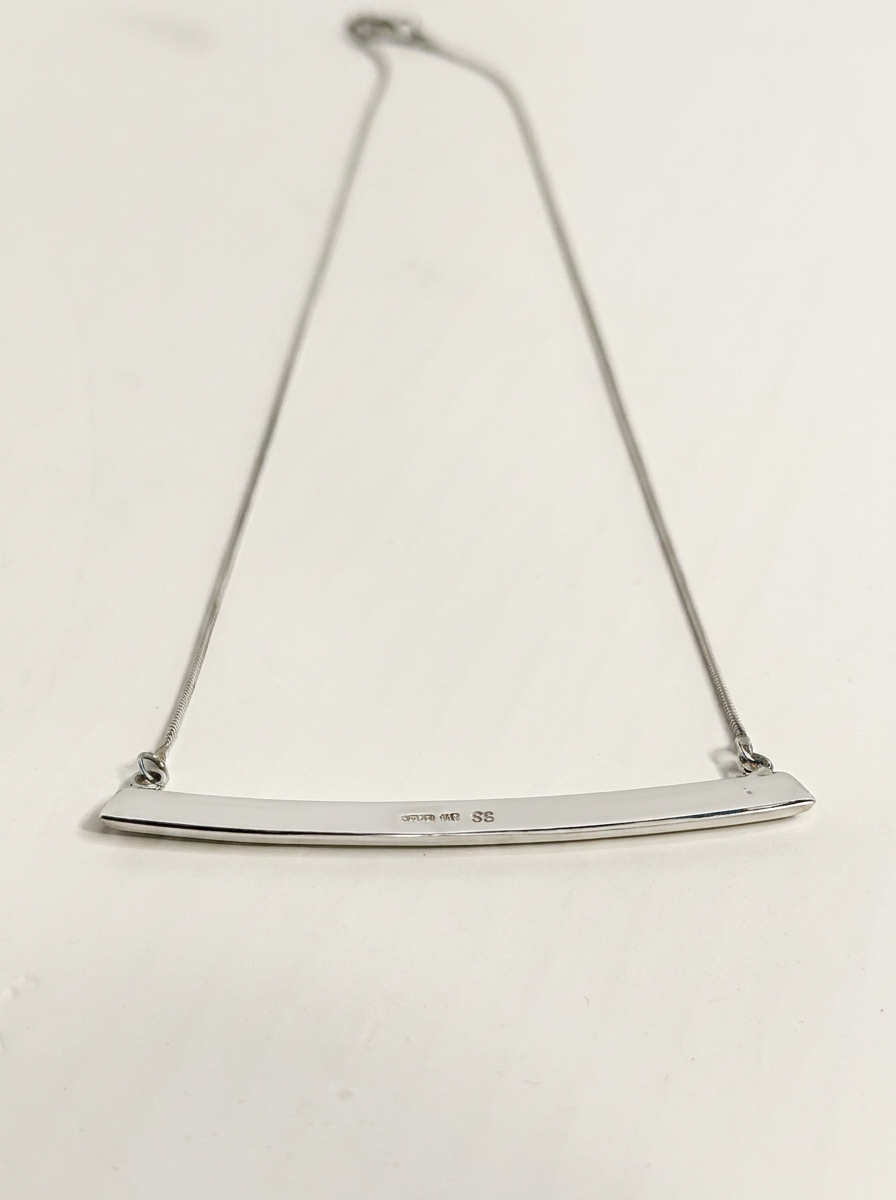 Supersmiths Sterling Inlay Shadow Peak Bar Necklace