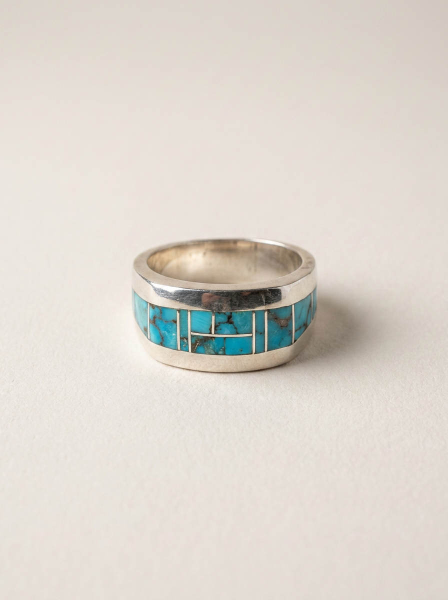 native Made Turquoise Sterling Ring