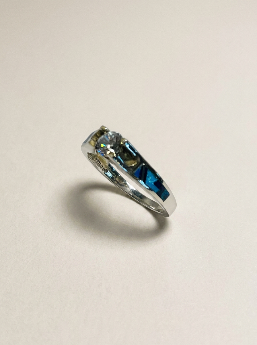 Supersmith navajo Handmade River Sterling Lapis Ring