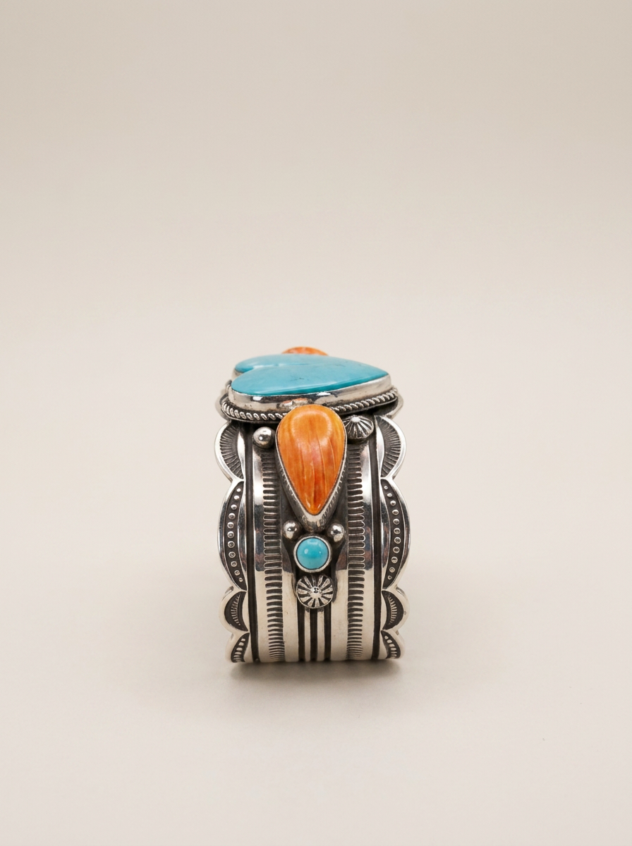 Albert Jake Navajo Handmade Sterling & Spiny