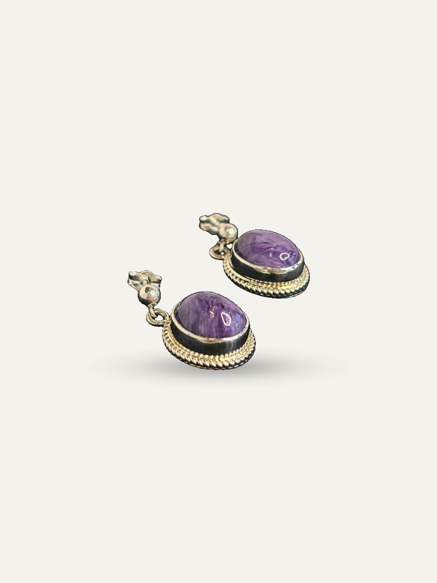 Shirley Henry Najavo Handmade Sterling Charoite Earrings