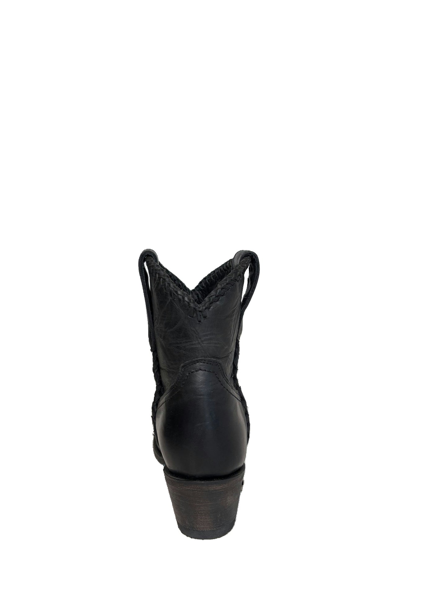 Lane Women' Leather Western Ankle Boots with Braided Detail