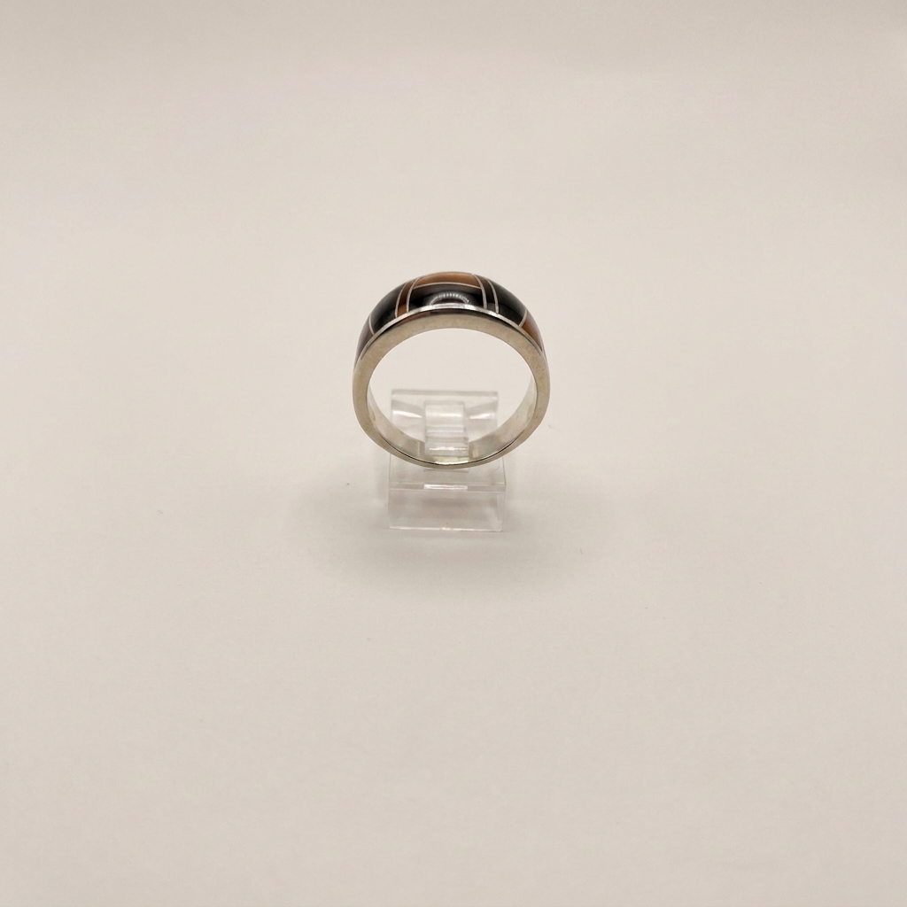 Navajo Sterling Tiger Cobble Supersmith Ring