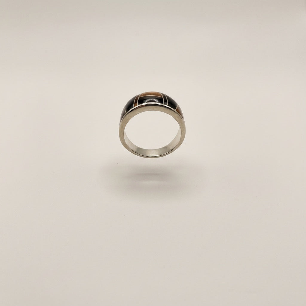 Navajo Sterling Tiger Cobble Supersmith Ring